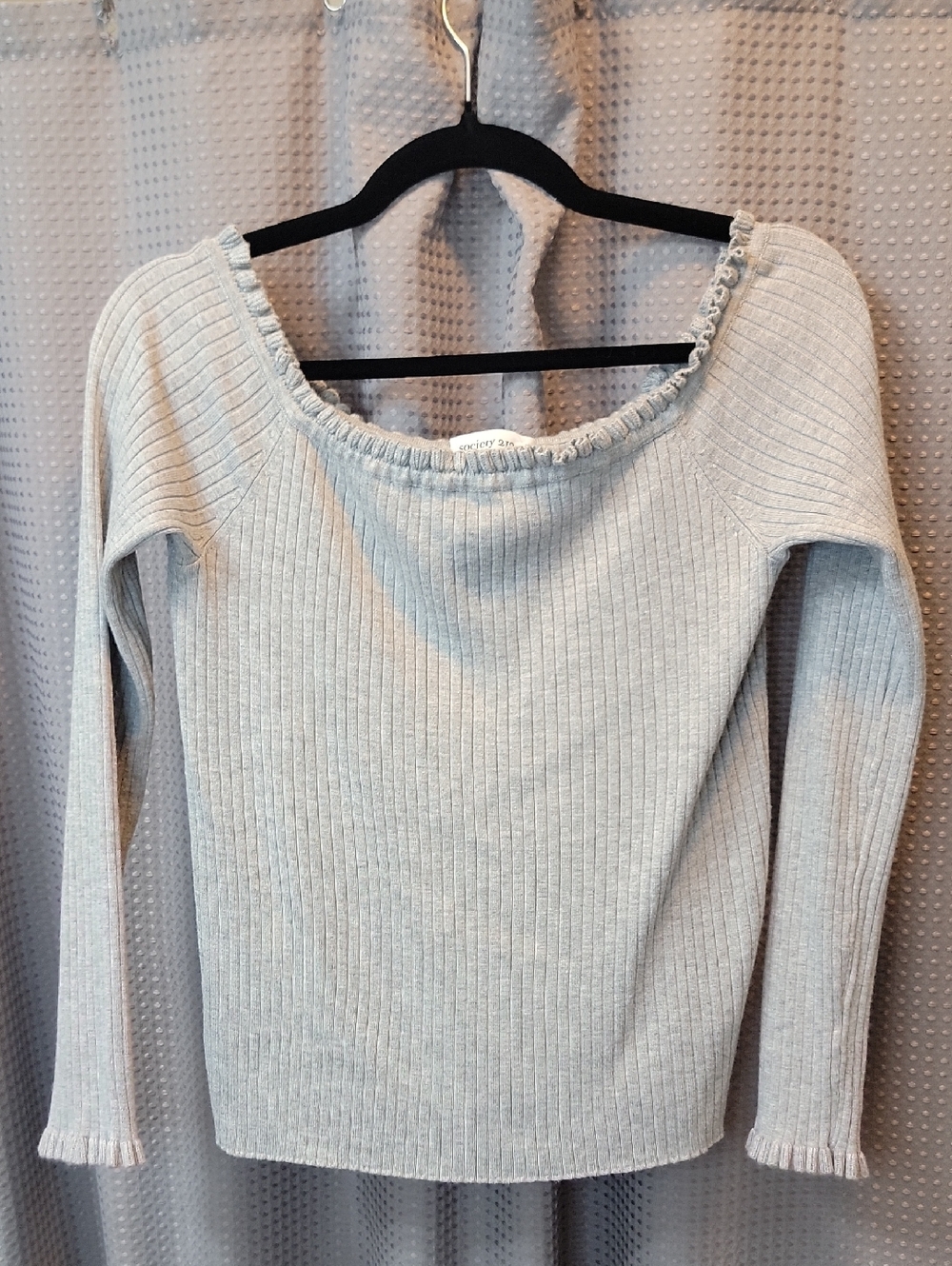 Society 212 Rub Knit Ruffle Neck Sweater Size XL